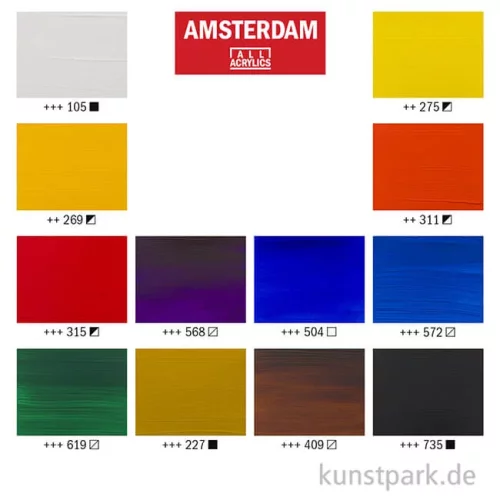 Artikelbild 3 des Artikels “Talens AMSTERDAM Acrylfarben Introset II mit 12 x 20 ml “