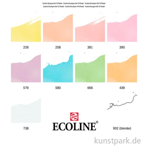 Artikelbild 3 des Artikels “Talens ECOLINE Brush Pen 10er Set - Pastellfarben “