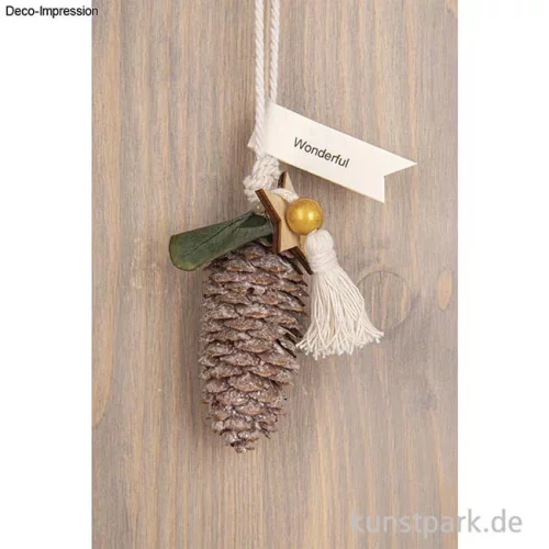 Artikelbild 3 des Artikels “Tannenzapfen mit Kordel zum Hängen, 3er Set, 26 cm “