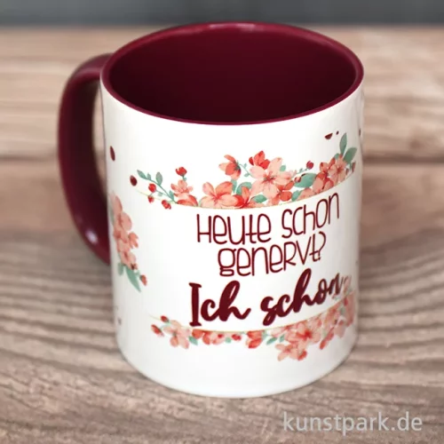 Artikelbild 3 des Artikels “Tasse, Bordeaux, Bedruckt, Design, Heute schon genervt “