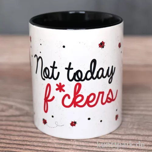 Artikelbild 3 des Artikels “Tasse, Schwarz, Bedruckt, Design, Not today “