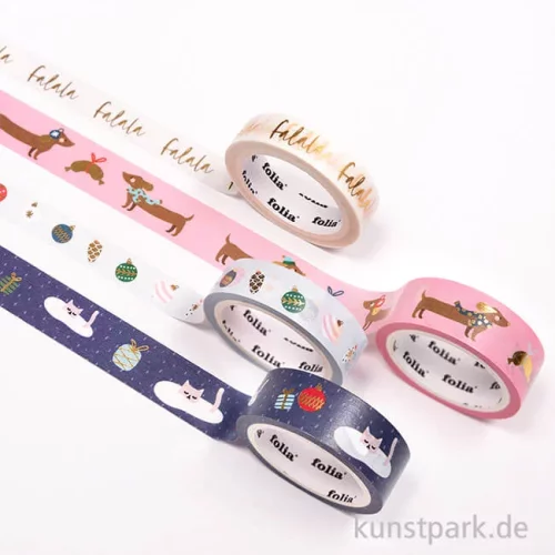 Artikelbild 3 des Artikels “Washi-Tape Hotfoil - FALALA WINTER, 4er Set, je 5 m “