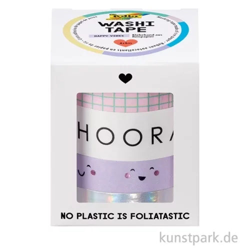 Artikelbild 3 des Artikels “Washi-Tape Set - HAPPY VIBES, Hotfoil, 4 Rollen, je 5 m “