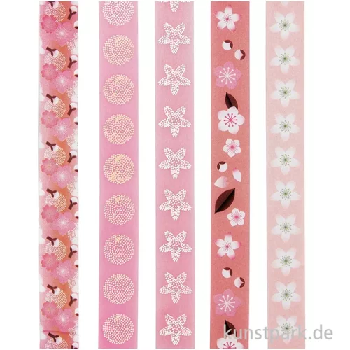 Artikelbild 3 des Artikels “Washi Tape Set - Sakura, Kirschblüten, 5 Stück, je 10m “