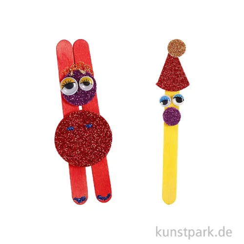 Artikelbild 3 des Artikels “XXL Set - Bunte Holzstäbchen und Glitzer Bastelset für ca. 20 Personen “