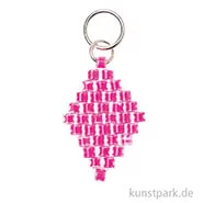 Artikelbild des Artikels “Anhänger Brick-Stitch - Raute, Neon-Pink “