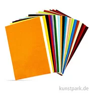 Artikelbild des Artikels “Bastelfilz-Sortiment aus 100% Polyester, 20x30 cm, Dicke 1,5 mm, 24 Blatt sortiert “