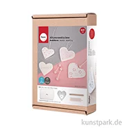 Artikelbild des Artikels “Bastelset Modellieren, All you need is love, Herzen aus Porzella “