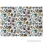 Artikelbild des Artikels “Baumwollstoff - Waldtiere - 1 m x 1,6 m “