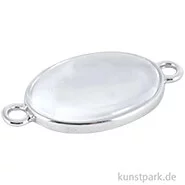 Artikelbild des Artikels “Cabochon Doppel-Ösenhänger Oval - 27x19 mm - Silber “