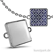 Artikelbild des Artikels “Cabochon Doppel-Ösenhänger Quadrat - 27x27 mm - Silber “