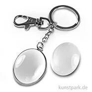 Artikelbild des Artikels “Cabochon Schlüsselanhänger doppelseitig - 37x27 mm - Silber “