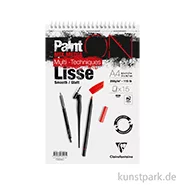 Artikelbild des Artikels “Clairefontaine Paint'ON Papier, Glatt, 15 Blatt, 250g, Spiralblock DIN A4+“
