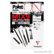 Artikelbild des Artikels “Clairefontaine Paint'ON Papier Mix, 9 Farben, 250 g, 27 Blatt “