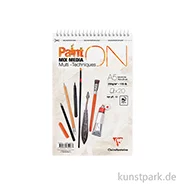 Artikelbild des Artikels “Clairefontaine Paint'ON Papier, Weiß, 20 Blatt, 250g, Spiralblock DIN A5+“