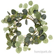 Artikelbild des Artikels “Eukalyptuskranz mit weißen Glitter-Beeren, 17 cm Durchmesser “