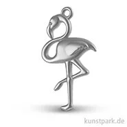 Artikelbild des Artikels “Flamingo - Metall-Anhänger mit Öse - Silber, 27 mm, 1 Stück “
