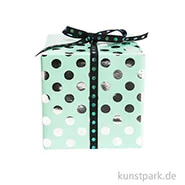 Artikelbild des Artikels “Geschenkpapier - Mint mit Silber Punkte, 200 x 70 cm “