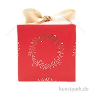 Artikelbild des Artikels “Geschenkpapier - Rot mit goldenen Kränzen, 200 x 70 cm “