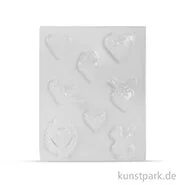 Artikelbild des Artikels “Gießform - Tauben-Herz, 8 Motive, 3,5 - 7 cm “