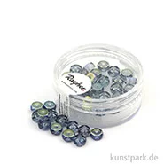 Artikelbild des Artikels “Glas Schliffperle RADL irisierend - 6x3 mm - 40 Stück Dose | Blaugrau“