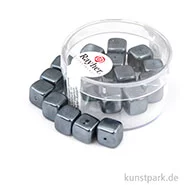Artikelbild des Artikels “Glasperlen-Würfel - 8x9 mm - 18 Stück Dose | Anthrazit“