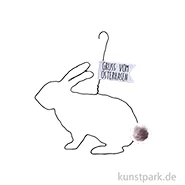 Artikelbild des Artikels “Good old friends - Frühlings Drahtornament, Hase, Gruß “