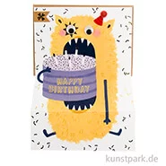 Artikelbild des Artikels “Good old friends - Monsterkarte, Happy Birthday, Gelbes Monster “