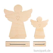 Artikelbild des Artikels “Holz Engel zum Aufstellen, Natur, Höhe 9,5-15 cm, 4-teiliges Set “