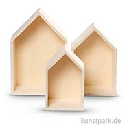 Artikelbild des Artikels “Holzkästen in Hausform, 3 Stück sortiert “