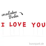 Artikelbild des Artikels “Kerzensticks I LOVE YOU, 2x7,7 cm, 8 Stück sortiert “