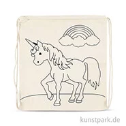 Artikelbild des Artikels “Beutel mit Kordelzug aus Baumwolle mit Einhornmotiv, Größe 37x41 cm “