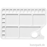 Artikelbild des Artikels “Rechteckige Palette aus weißem Kunststoff mit 23 eckigen Näpfen “