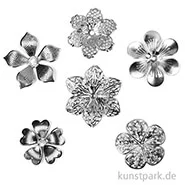 Artikelbild des Artikels “Metallcharms Vintage - Blüte, 6 Stück sortiert “