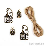 Artikelbild des Artikels “Metallcharms Vintage - Laterne, 4 Stück sortiert “