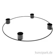 Artikelbild des Artikels “Metallring Adventskranz mit Kerzenhaltern, Matt Schwarz, 25 cm “