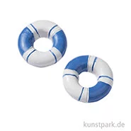 Artikelbild des Artikels “Mini Rettungsringe - Blau-Weiß, 2,3 cm, 4 Stück “