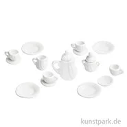 Artikelbild des Artikels “Miniatur Kaffeeservice, Weiß, Keramik, 1-3,5 cm, 15-teilig “