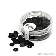 Artikelbild des Artikels “Pailletten Glatt - 6 mm - 6 g Dose Farbe | Schwarz“