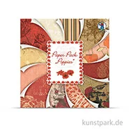 Artikelbild des Artikels “Paper Pack - Poppies, 24 Blatt, 190 g 30,5 x 30,5 cm“