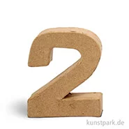 Artikelbild des Artikels “Pappmaché-Zahlen - handgearbeitet, Höhe 10 cm, Dicke 2 cm Einzeln | 2“