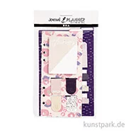 Artikelbild des Artikels “Post-its und Lesezeichen für Kreativbücher - Blumendesign Lila-Gold-Rosa “
