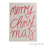 Artikelbild des Artikels “Postkarte - Merry Christmas, Graukarton mit roter Schrift “