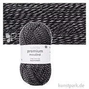 Artikelbild des Artikels “Rico Sockenwolle - Superba Premium Mouline 4-fädig, 100g, 380m Farbe | Schwarz-Grau“