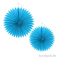 Artikelbild des Artikels “Rosetten aus Papier, 2 Stück sortiert 20-30 cm | Azurblau“