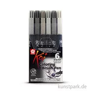 Artikelbild des Artikels “Sakura Koi Coloring Brush Pen Set - 6 Grautöne “