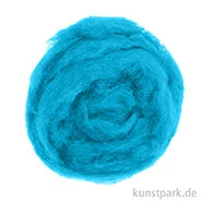 Artikelbild des Artikels “Schafwolle zum Nassfilzen 100 % Natur, 50 g Einzelfarbe | Türkis“