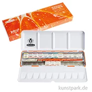 Artikelbild des Artikels “Schmincke HORADAM Aquarellkasten, Juicy Orange, 15x 1/2 Näpfe + Pinsel “