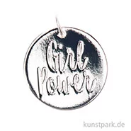 Artikelbild des Artikels “Schmuck-Anhänger Scheibe - Girl Power, Silber “