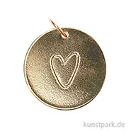 Artikelbild des Artikels “Schmuck-Anhänger Scheibe - Herz, Gold “